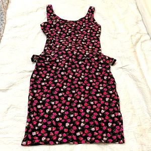 Betsey Johnson floral peplum dress